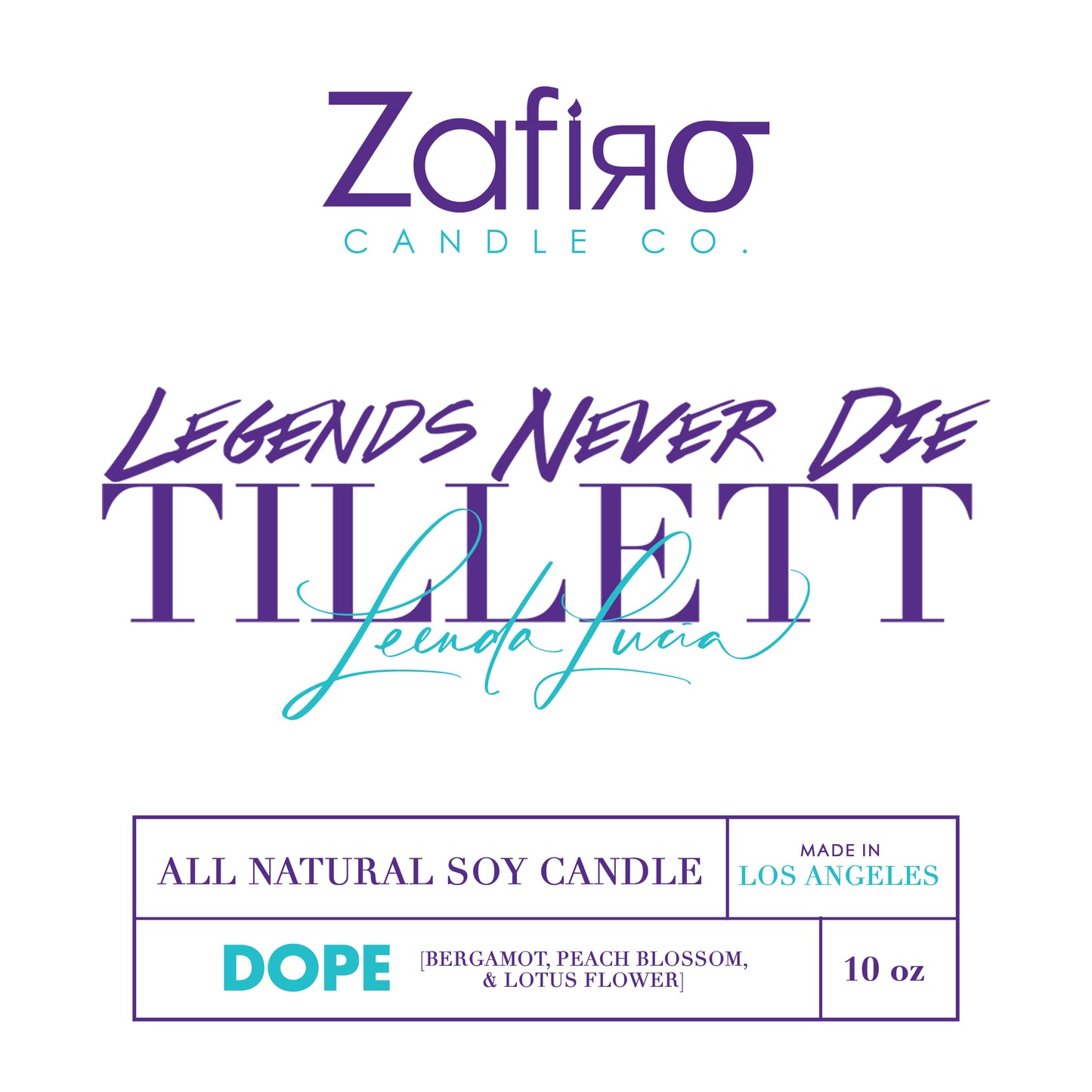 LEGENDS NEVER DIE 'DOPE' CANDLE
